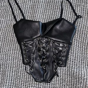 Outcast Leather Top - NEVER WORN